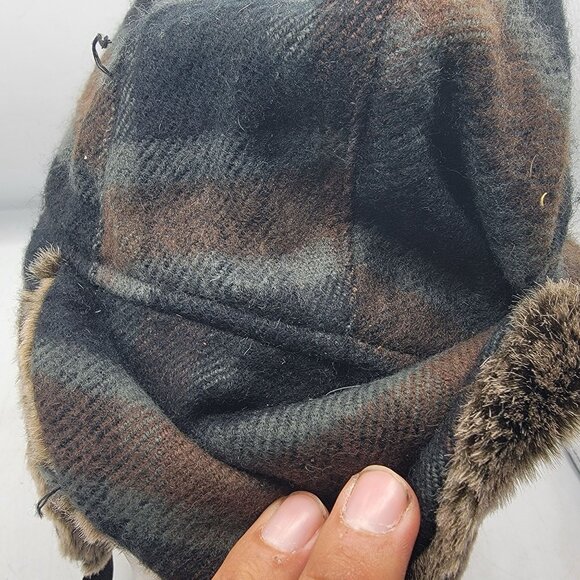 Dorfman Pacific Co Adults Small Medium Plaid Aviator Hat Winter Warm Outdoors - Picture 9 of 9